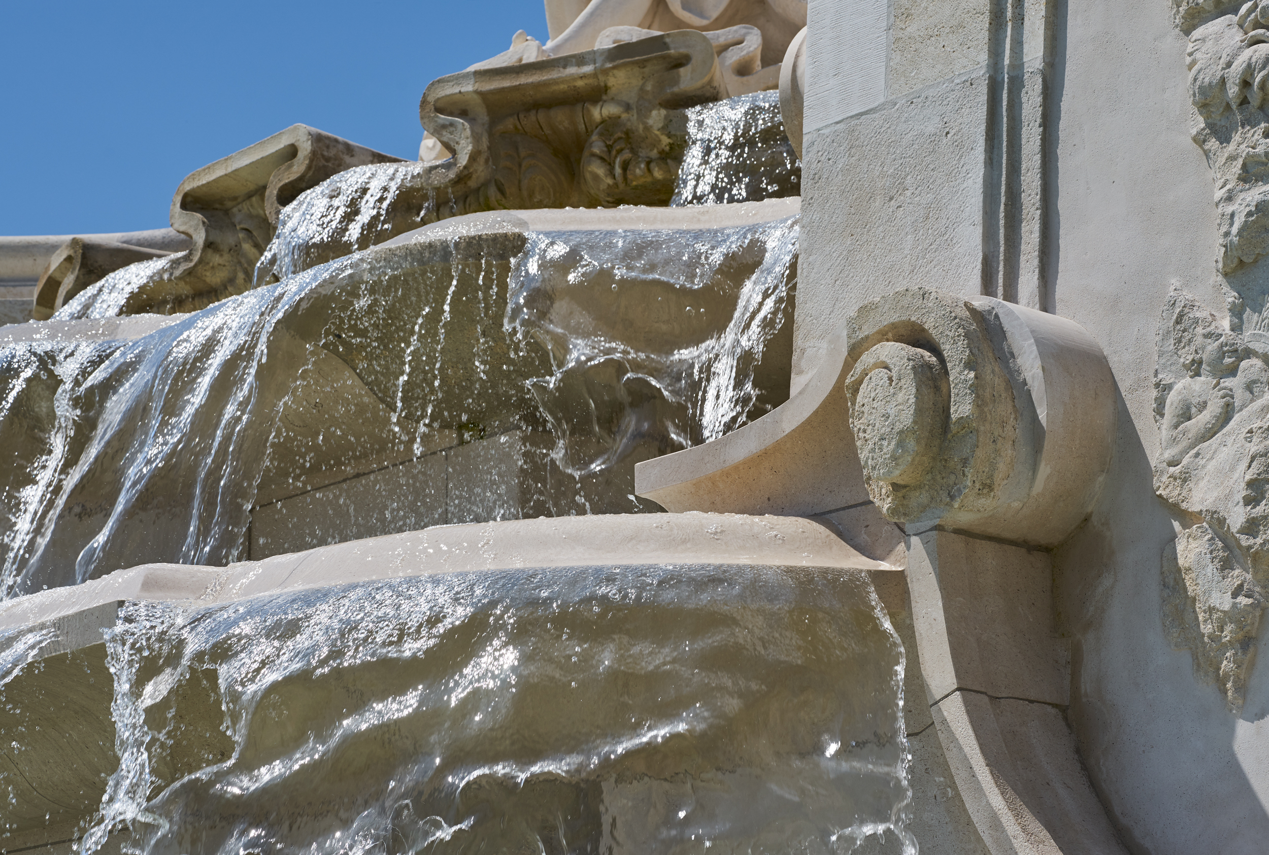 Nahansicht vom Springbrunnen